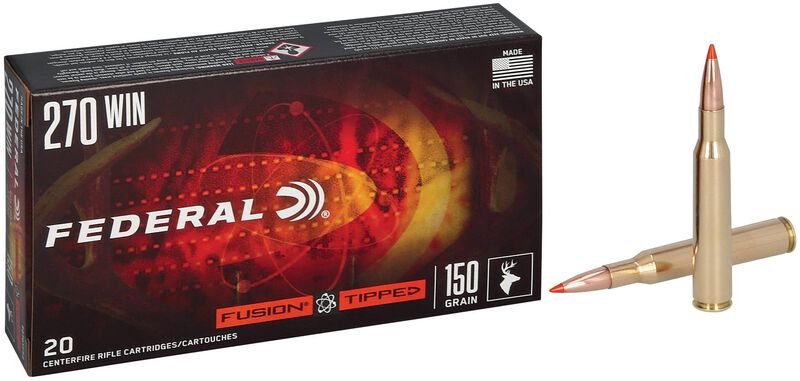 Fusion Tipped Rifle, 270 Win, 150 Grain, Fusion Tipped, 2850 fps